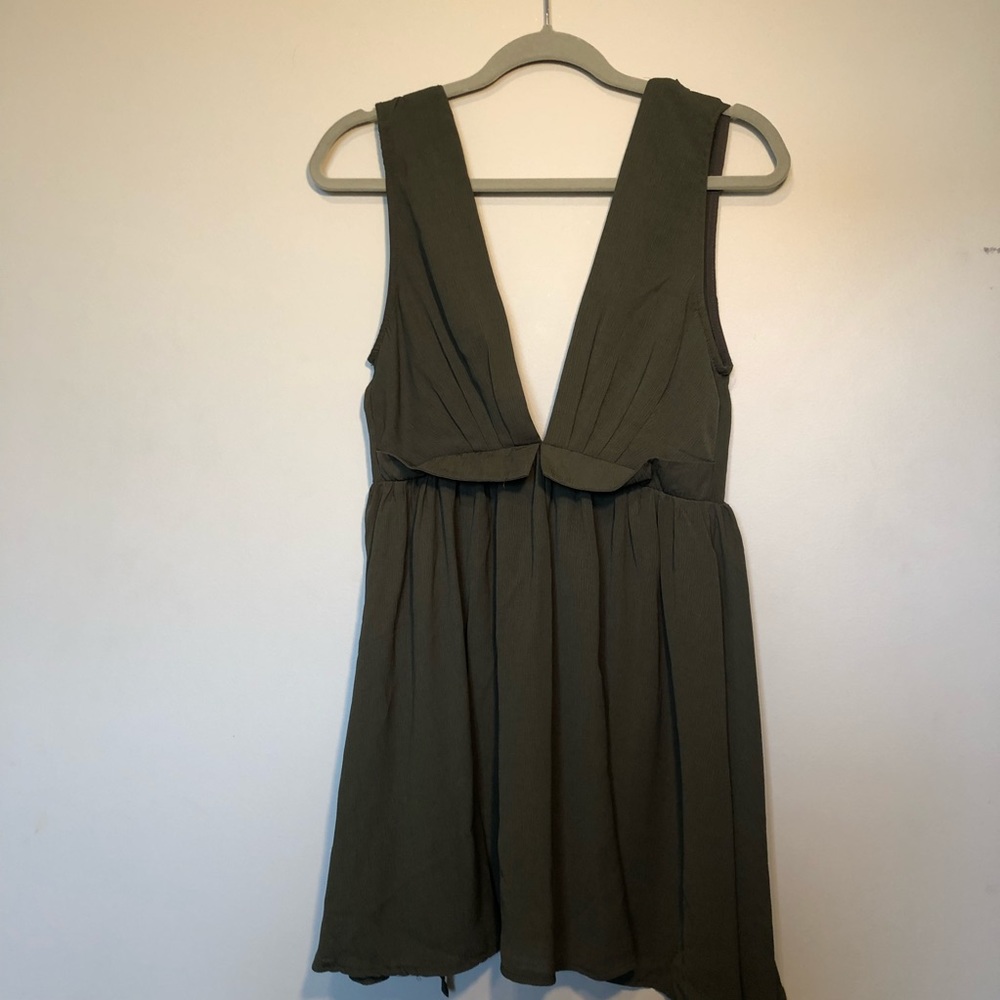 Olive Green Mini Dress